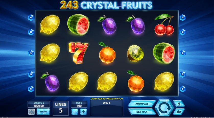 เกมสล็อตเล่นง่าย Crystal Fruits